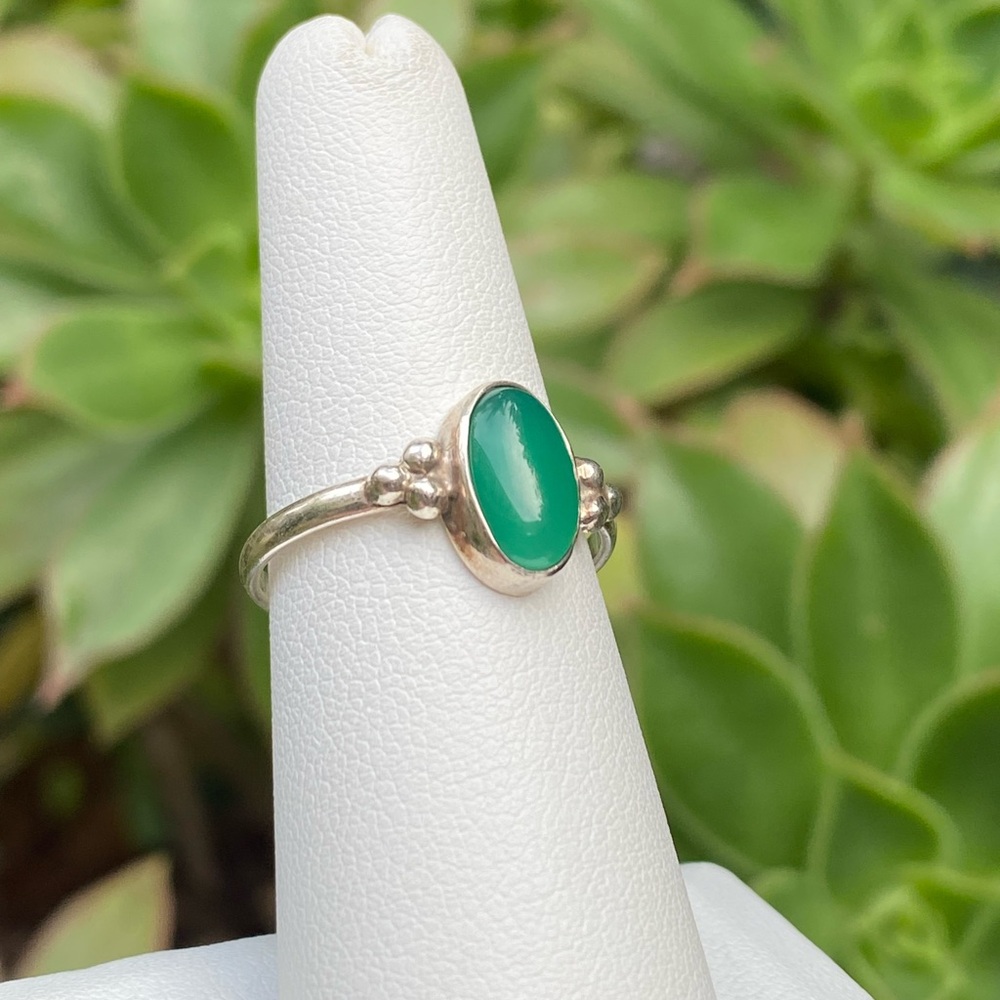 Green Gemstone Ring - image 2